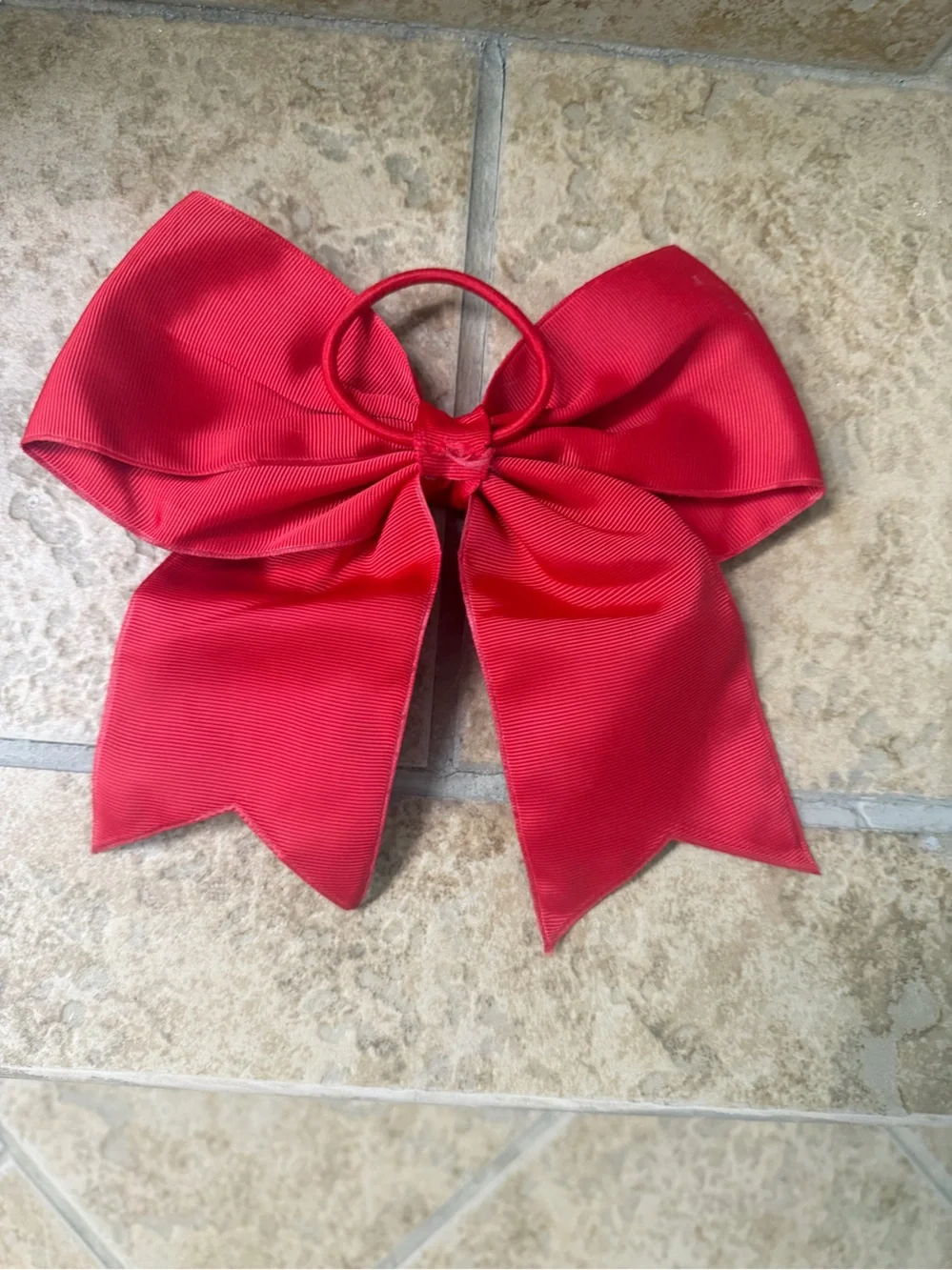 Girls Red Grosgrain Bow Hair Clip - Unbranded